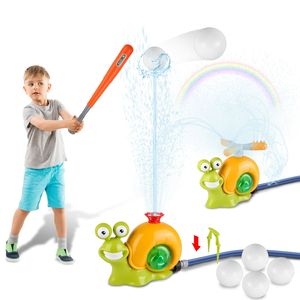 Giocattolo Spruzzatore d'Acqua a Forma di Baseball 2 in 1 con Rotazione a 360 Gradi e 2 Ugelli per Divertimento Estivo dei Bambini - Product Image 1