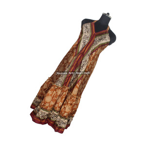 Nuevo Sari de Seda Indio para Mujer, Diseño Mixto con Estampados Variados, Disponible en 2026, Vestido Vintage Elegante para Cena, Sin Mangas - Product Image 2