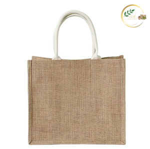 Stylish Crossbody Jute Messenger <b>Bag</b> with Cotton Strap Eco Friendly <b>Bag</b> for Work Travel and Casual Use - Product Image 2