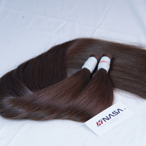 100% extensiones de cabello vietnamita de alta calidad 60cm doble dibujado Color marrón cabello a granel envío rápido - Product Image 5