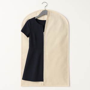 Couverture de vêtements imprimée de logo personnalisé de qualité supérieure Sac de rangement anti-poussière Sac de vêtements en mousseline pliable non tissé écologique - Product Image 6