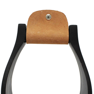 Étriers d'équitation en cuir durable avec logo personnalisé, accessoires de selle équestre avec design antidérapant optimal - Product Image 3