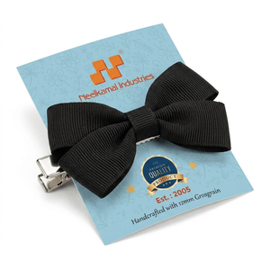 Ruban gros-grain noir de 12 mm du fabricant pour la confection de vêtements, le scrapbooking, l'emballage de boutiques, les loisirs créatifs scolaires, les pinces à cheveux et la décoration - Product Image 4