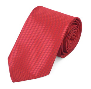 Corbata Formal Premium Clásica con Diseño Floral Rojo de Poliéster y Bordado Dorado del Insignia Masónica del Capítulo Real Arquitectónico - Product Image 2