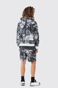 OEM Custom Autumn Puff Printed French Terry Oversized Hoodies Breathable Polyester/Cotton Zip Unisex Men Eco-Friendly Quick Dry - Product Image 2