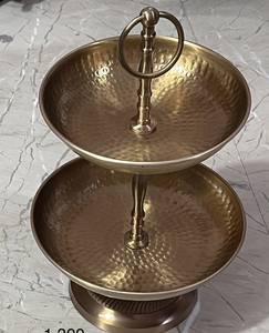 Soporte Decorativo de Latón de Dos Niveles para Pasteles y Cupcakes, Elegante Decoración de Mesa para el Hogar, Decoración de Mesa, Uso en la Cocina - Product Image 3
