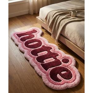 Tapis décoratif de luxe tendance en laine douce tuftée à la main, antidérapant, à motif géométrique, à poils moyens, pour salon et salle à manger - Product Image 5