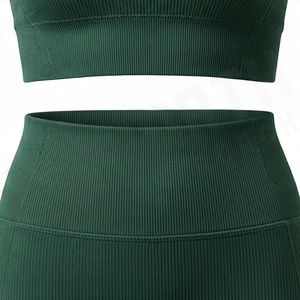 Conjunto de Shorts y Sujetador Deportivo para Mujer, Ropa de Gimnasio, Material de Nailon y Elastano de Alta Calidad, Ropa Deportiva sin Costuras para Yoga y Entrenamiento - Product Image 5