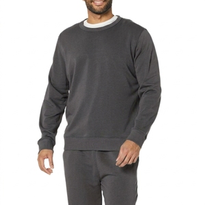 Sweat-shirt à capuche uni pour homme, coupe classique, 100% coton, lourd, avec logo sur le devant, respirant, écologique, streetwear d'hiver - Product Image 3
