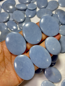 Angelite Loose Cabochon Beautiful Smooth Natural Handmade Healing Gemstone Toutes les tailles Formes All Natural Angelite - Product Image 2