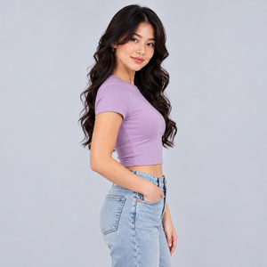 Top Deportivo Corto de Verano para Mujer, Ecológico, de la Mejor Calidad, Último Diseño, Tejido, 100% Algodón, Transpirable - Product Image 2
