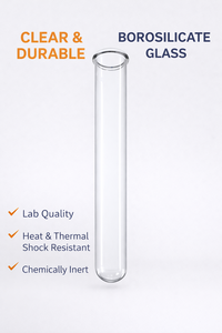 Tube de digestion Kjeldahl droit en verre borosilicaté de qualité supérieure avec rebord perlé pour laboratoire, 42x300 mm, idéal pour les tests en laboratoire - Product Image 4