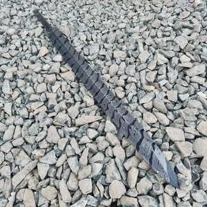 Espada Vikinga de Acero de Damasco, Hoja en Bruto de 32 Pulgadas con Espiga Completa para Fabricación, Bricolaje – Hoja de Colección Medieval Vikinga - Product Image 4