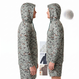 Custom Fishing <b>Hoodie</b> <b>Men</b> UPF 50+ Quick Dry <b>Camo</b> Long Sleeve Shirt OEM ODM Fully Customizable Polyester/Spandex Summer - Product Image 3