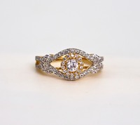 Bague en or jaune massif 14 carats avec diamant de laboratoire rond de 1 carat, brillant et poli, alliance de mariage pour femme, couleur D à G, pureté IF SI2
