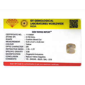 Loose 3.6 Carat Yellow Sapphire Gemstone for Fine Jewelry - Product Image 4