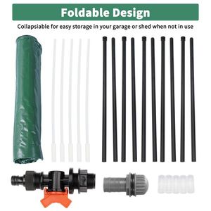 Green 66-Gallon Folding Rain Barrel Water Collector for Garden Supplies - Product Image 6