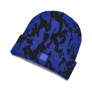 Gorro de Punto Azul Camuflaje Unisex para Adultos, Gorro de Invierno Informal para Exteriores, 100% Acrílico, Diseño con Puño - Product Image 4