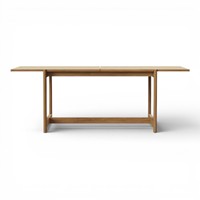 Table à manger en teck massif de style scandinave, finition naturelle, durable, résistante aux intempéries, pour entrée, villa, hôpital, hôtel, patio