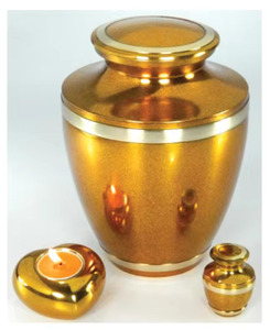 Urnas funerarias de Metal macizo para cremación, urnas de cremación de color <span class=keywords><strong>dorado</strong></span> para cenizas de adultos, urnas de cremación - Product Image 3