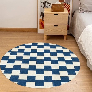 Alfombra de dormitorio con pila de lazo de lana lavable, acento suave para sala de estar, alfombra antideslizante para suelo de entrada - Product Image 2