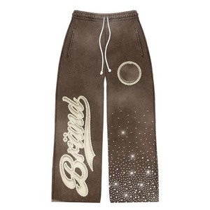 Pantalon de survêtement en coton pour hommes, pantalon de survêtement quotidien pour hommes, vente en gros pour les marques de vêtements américaines, faible MOQ - Product Image 1