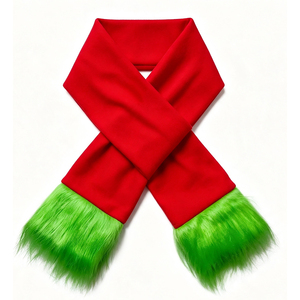 Accessoire de déguisement de Noël : Cheveux verts, écharpe rouge, pour fête, personnage de film/télévision, jouet mignon. Vente en gros directe usine, cadeau personnalisé. - Product Image 1