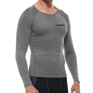 Lightweight <b>Men</b> Compression Shirt Four Way <b>Stretch</b> Running Gym Fitness Muscle Support Apparel - Product Image 4