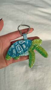 Elegant Embroidered Beaded <b>Keychain</b> Handmade Decorative Key Ring for Purse Backpack and Handbag - Product Image 3
