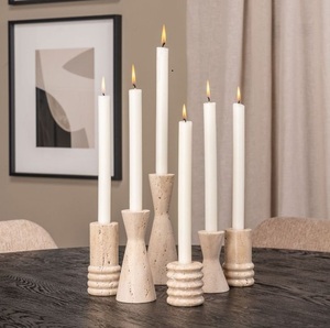 Portavelas de piedra verde, soporte decorativo para velas, soporte de piedra natural, decoración escultural para el hogar, portavelas de mesa, portavelas rústico - Product Image 6