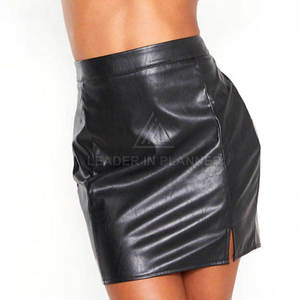 Vêtements de mode pour femmes, jupes en cuir, prix de gros, nouvelle arrivée, jupes en cuir légères très vendues - Product Image 5