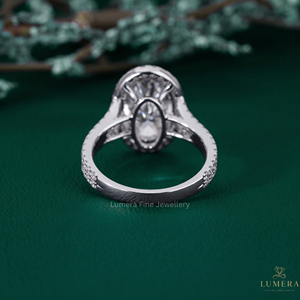 Wholesale LUMERA FINE JEWELLERY RGF-294 Lab Grown Oval Cut <b>Diamond</b> Halo Engagement <b>Ring</b> 14K Solid Gold Split Shank IGI Certified - Product Image 6