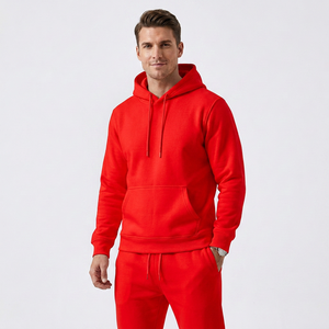 Men's <b>White</b> Hooded <b>Sweatshirt</b> Full Sleeve Casual Solid Color Cotton Breathable Autumn Wear Regular Fit With Pockets - Product Image 3
