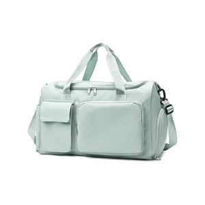 Mint Green Polyester Duffel <b>Bag</b> With Zipper Closure <b>Multi</b> Functional Sport Gym Travel <b>Bag</b> For Exercise Fitness - Product Image 1