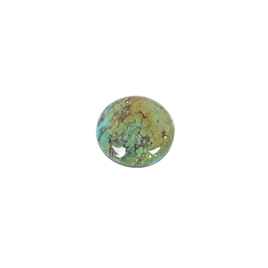 Turquesa Natural Redonda Cabujón Gema Verde Pulida 18x18mm 11.0 Cts USA para Fabricación de Joyas - Product Image 1