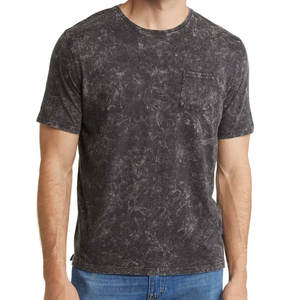 T-shirt à manches courtes tie-dye pour homme, coupe classique, jersey de coton, col rond décontracté avec poche - Product Image 1
