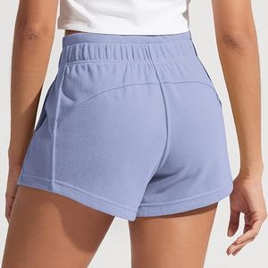 Pantalones Cortos de Verano para Mujer, Color Sólido, Personalizados, Casuales, Holgados, Deportivos, con Cierre de Cordón, 100% Algodón, Estilo Urbano - Product Image 2