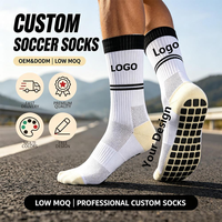 Chaussettes de football personnalisées à forte valeur ajoutée Chaussettes à prise en main d'usine Chaussettes antidérapantes