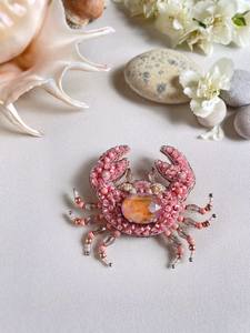 เข็มกลัดปักลายดอกไม้สวยงามทำมือสำหรับเครื่องประดับผู้หญิง - Product Image 1