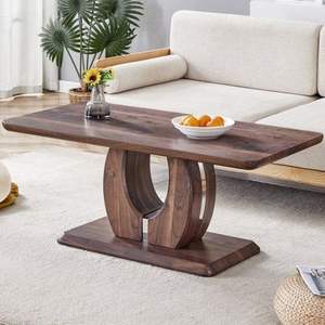 Table basse en bois au design artistique, fabriquée avec du bois de haute qualité pour un style de mobilier de salon sophistiqué - Product Image 4