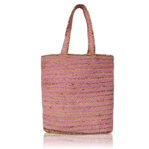 <b>Large</b> Reusable Green Fiber Jute Tote Bag Eco Friendly Natural Fiber Shopping Carry Bag for Wholesale - Product Image 4