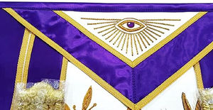 Tablier maçonnique de haute qualité en peau d'agneau, design personnalisé, avec aimant, broderie LED clignotante, point de croix, travail de broderie à la main - Product Image 3