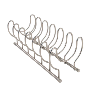 Greatest Quality Black Coated Pot And Pan Organizer Vintage Steel 5 Tier Cookware Holder For <b>Kitchen</b> <b>Storage</b> In Cheapest Price - Product Image 4