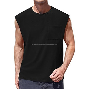 Débardeurs pour hommes, sans manches, à capuche, t-shirt de musculation, stringer, veste à capuche pour homme, entraînement, simple - Product Image 1