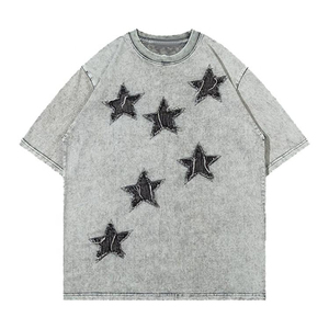 Camiseta Unisex de Algodón 100% de Alta Calidad con Lavado Ácido y Efecto Desgastado, Ajuste Holgado, para Hombre y Mujer - Mejor Precio al por Mayor - Product Image 2