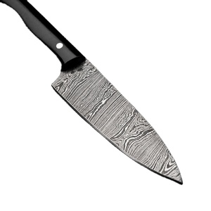 มีดเอนกประสงค์สำหรับเชฟดามัสกัสทำมือด้ามจับทำจากเรซินพร้อมปลอกหนังมีดทำครัวคมงานตามสั่ง - Product Image 3