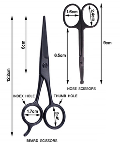 Ciseaux de maquillage de qualité professionnelle conçus pour des résultats professionnels dans le soin des sourcils et la coupe des poils du visage - Product Image 2