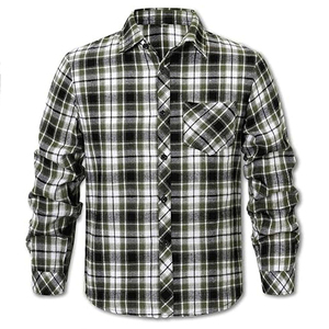 Camisa de Trabajo Ignífuga a Cuadros con Bolsillos en el Pecho, Venta al Por Mayor de Fábrica, Compatible con FR, para Soldador - Product Image 1