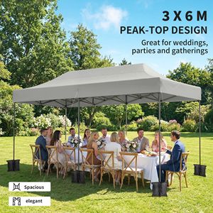 "10x20 ft Heavy Duty White UPF50+ Portable <b>Canopy</b> <b>Tent</b> with Wheeled Bag & Instant Setup" - Product Image 4