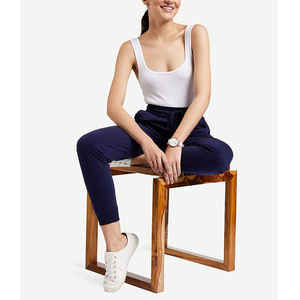 Pantalon Femme de Qualité Supérieure, Respirant, Couleur Unie, Taille Élastique, Devant Plat, Hiver, Toile Écologique, Nouvelle Tendance, Vente Chaude - Product Image 3